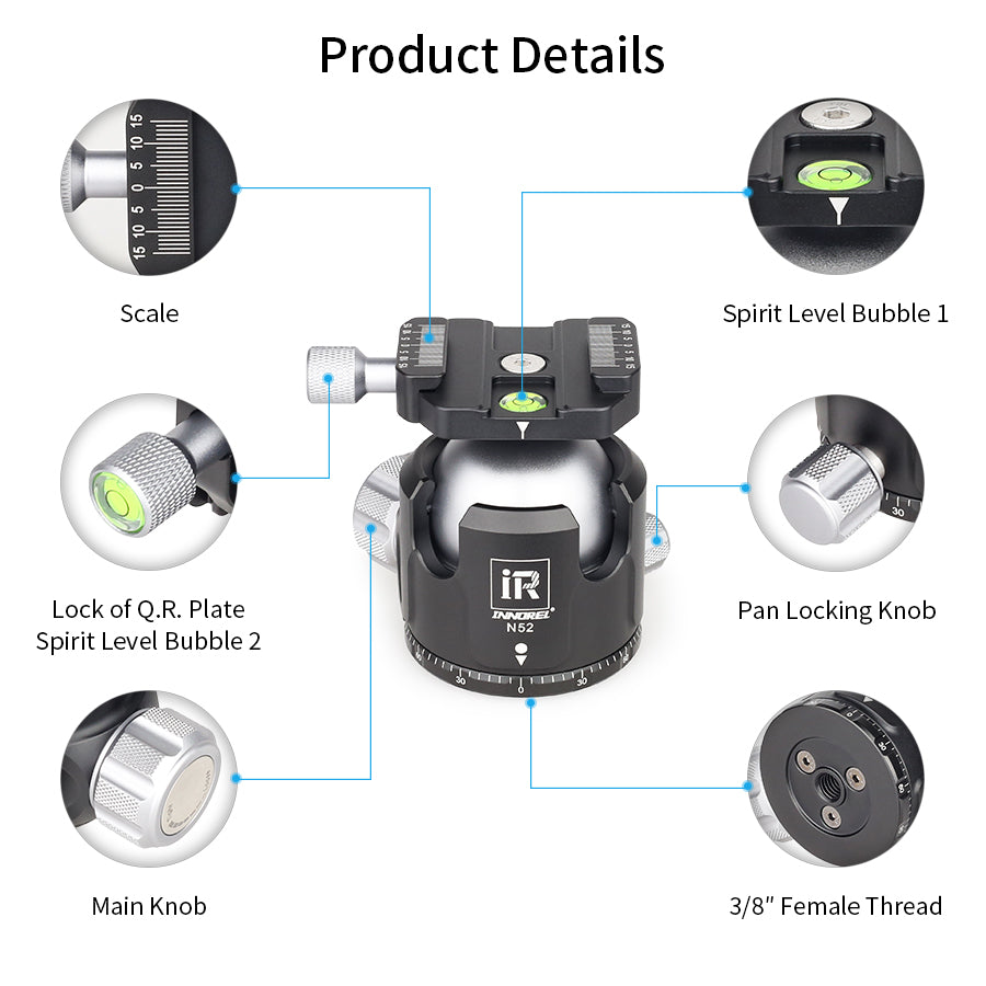 Tripod Ball Head INNOREL N52/N44/N36
