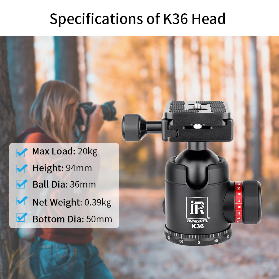 INNOREL RT55C Carbon Fiber Travel Tripod Monopod