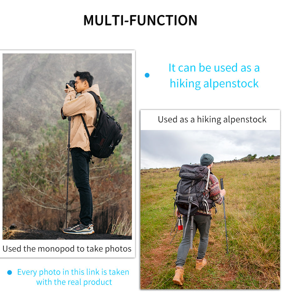 INNOREL RM255C Professional Carbon Fiber Monopod for Canon Nikon Sony DSLR Camera Video Camcorder 5-Section Photography Bracket