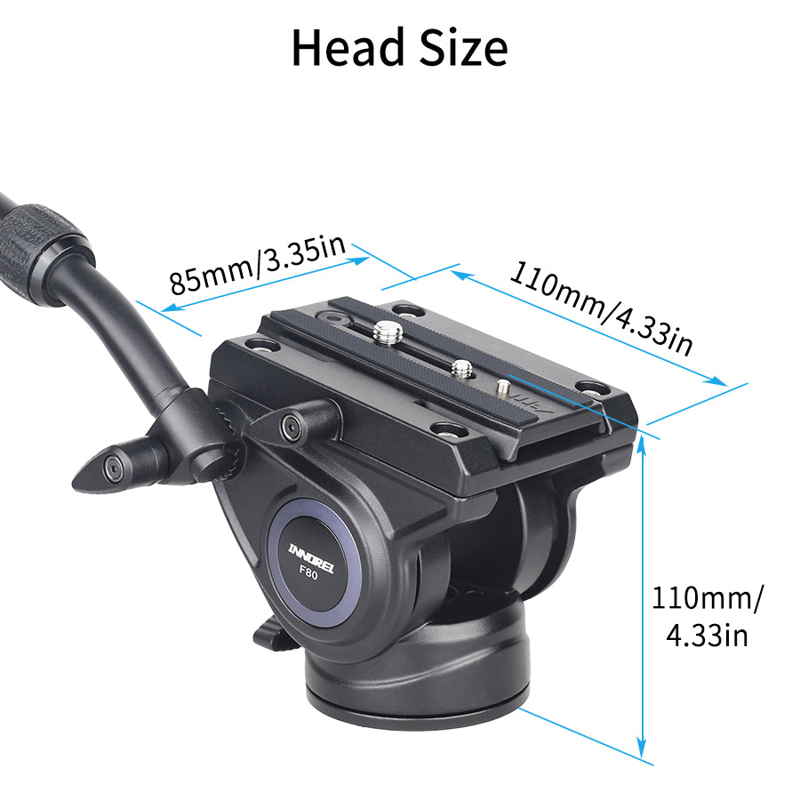 VF80C Professional Carbon Fiber Video Tripod