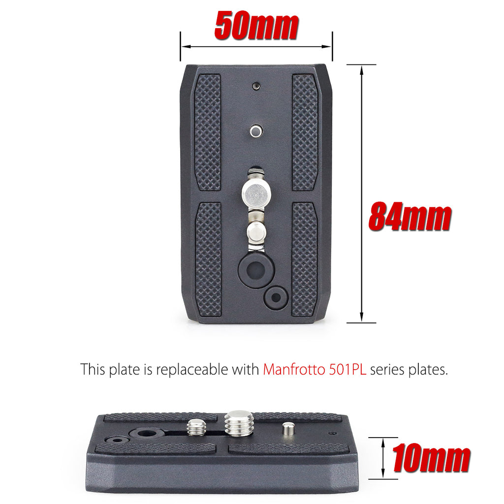 H60 with 84*50mm manfrotto quick release plate