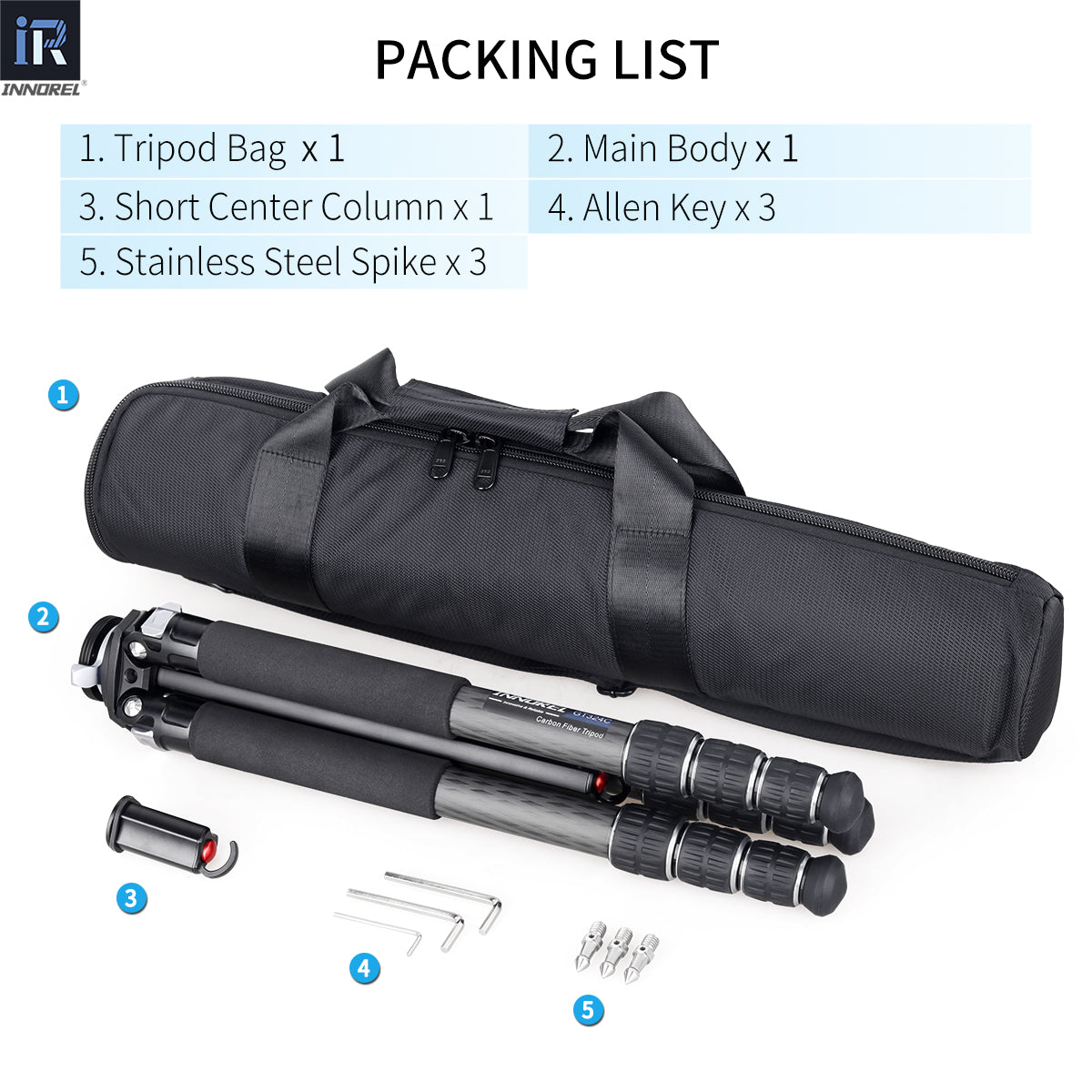 Carbon Fiber Tripod with Special-Shaped Column GT324C