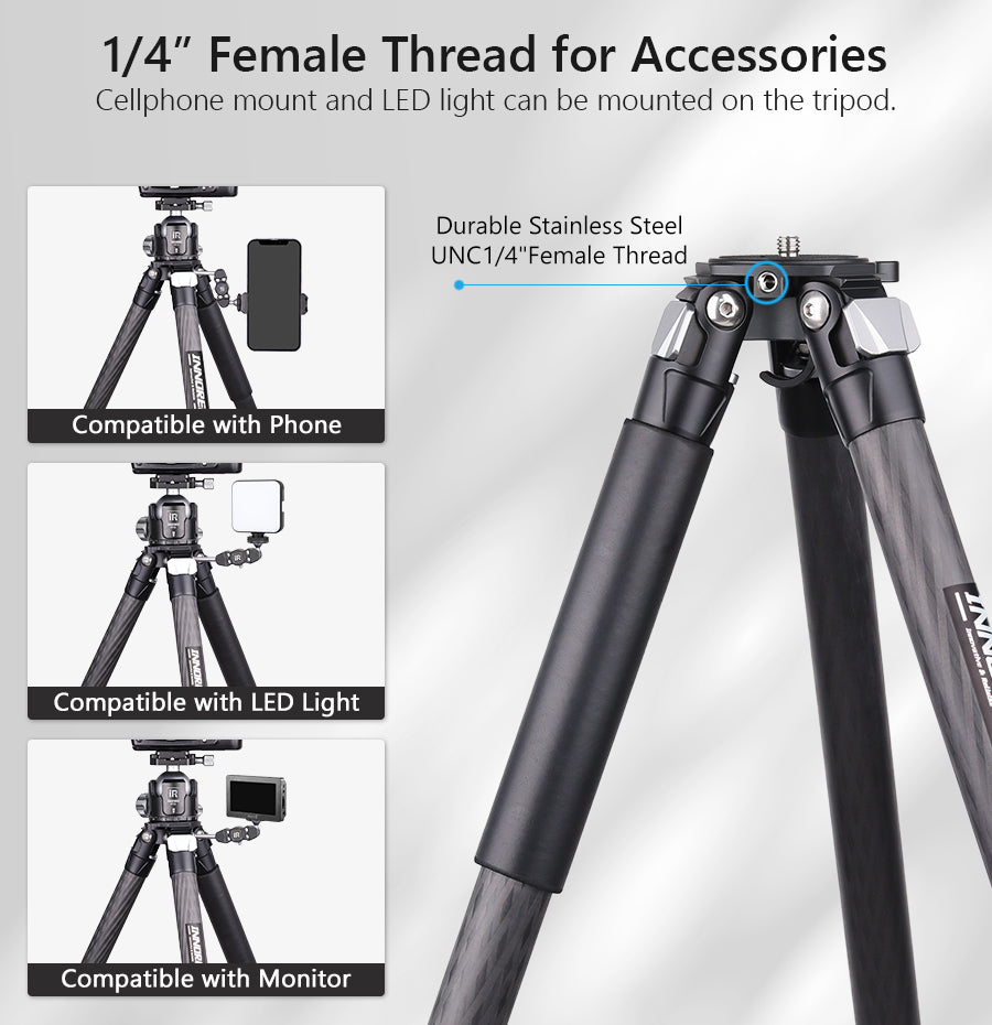 Compact Carbon Fiber Tripod with Stone Bag INNOREL CT324C