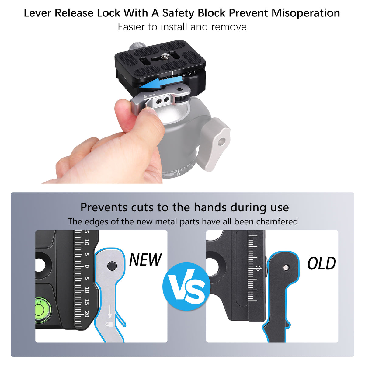 INNOREL CF55 Arca-Swiss Lever Clamp Quick Release Clamp Adapter