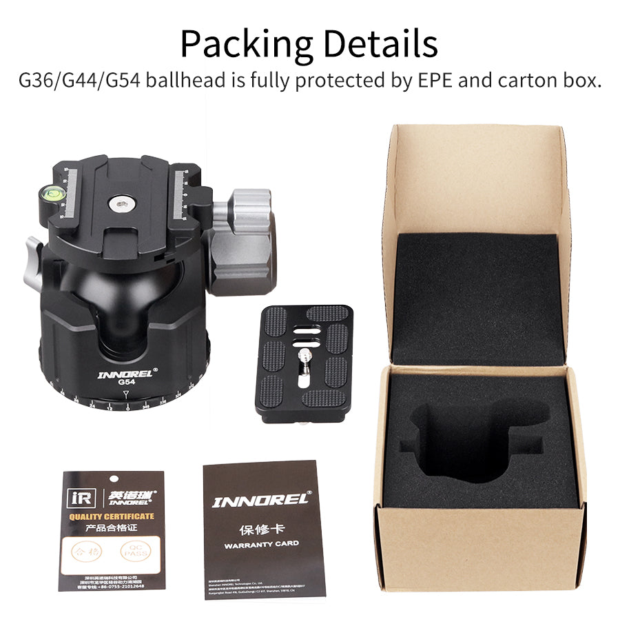 G54/G44/G36 Low Center Gravity Panoramic Ball Head