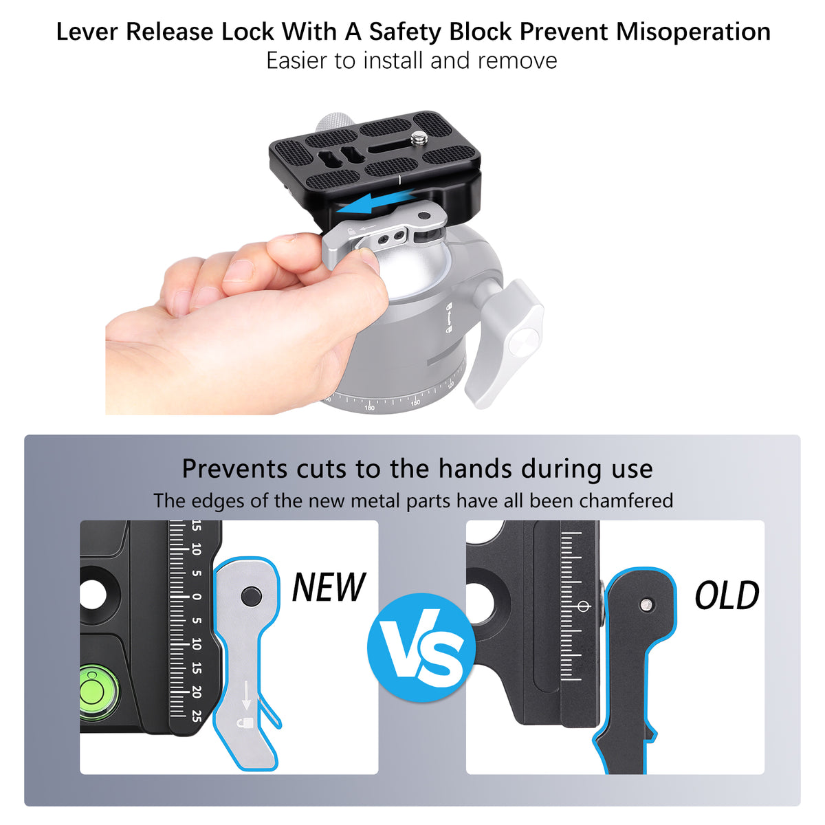 INNOREL CF60 Arca-Swiss Lever Clamp Quick Release Clamp Adapter
