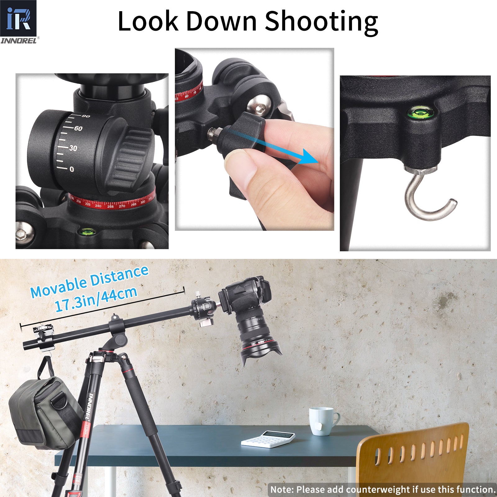 Europe Used Aluminum Alloy Horizontal Tripod INNOREL YT284A
