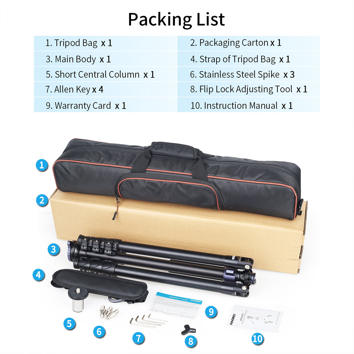 Professional Multifunctional Video Tripod INNOREL MT70