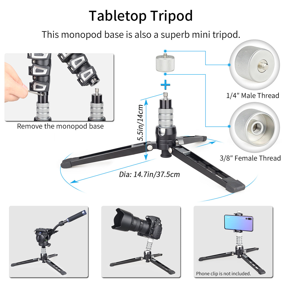 Used Professional Video Travel Monopod Kit-INNOREL VM70K+F60(Only the Europe has inventory)