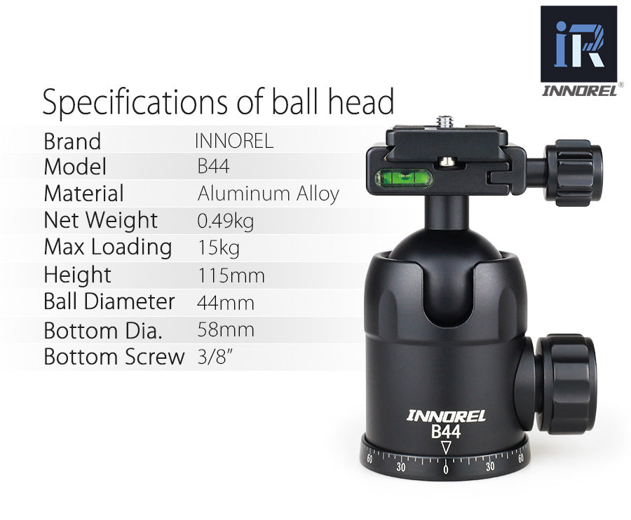 INNOREL B32/B36/B44 camera tripod ball head