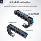 AH130 with 1/4"-20 threads,3/8"-16 threads and ARRI locating pins
