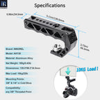 10kg aluminum alloy AH130 top handle with 3/8" & 1/4" thread and cold shoe