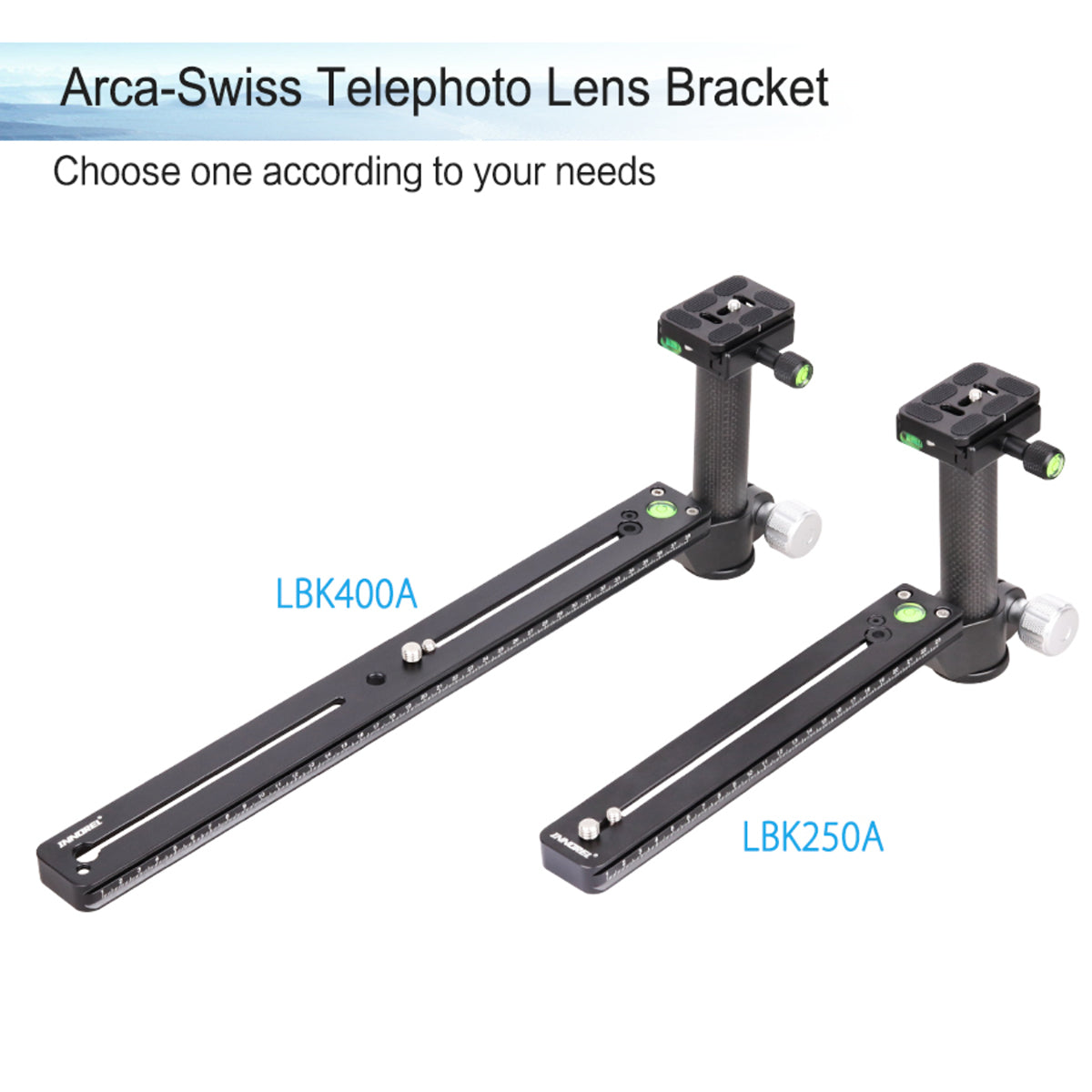 LBK250A/LBK400A Long Focus Telephoto Lens Bracket Lengthened Quick Release Plate Camera Clamping Pillar For Arca Swiss Tripod Head Bird Watching