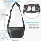  INNOREL CB0621 black camera bag showing inside dimension and external dimension 