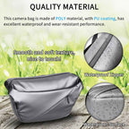 INNOREL CB0635 silver camera sling bag is made of POLY material with PU coating and has excellent waterproof and wear-resistant performance