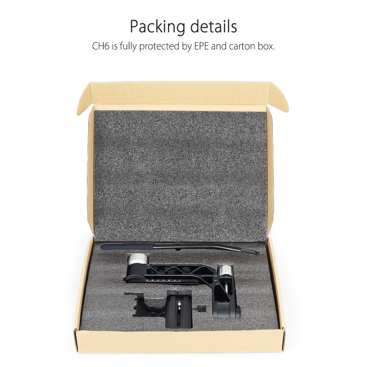 CH6 Professional Gimbal Camera Tripod Monopod Head 360 Panoramic for Heavy Lens Telescope Bird-watching with Arca-Swiss QR Plate