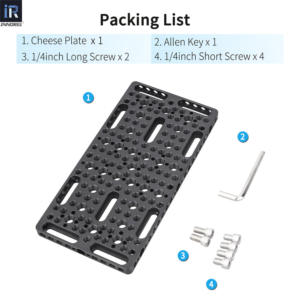 INNOREL CP10 package including Cheese Plate allen key 1/4" screw