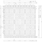INNOREL CP3030 cheese plate dimension diagram showing length width and threaded hole positions