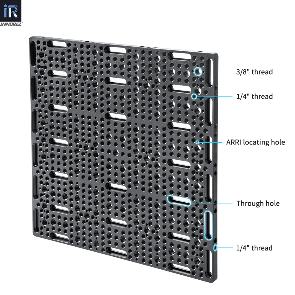 INNOREL CP3030 large cheese plate with 1/4'' 3/8‘’ threads ARRI locating holes