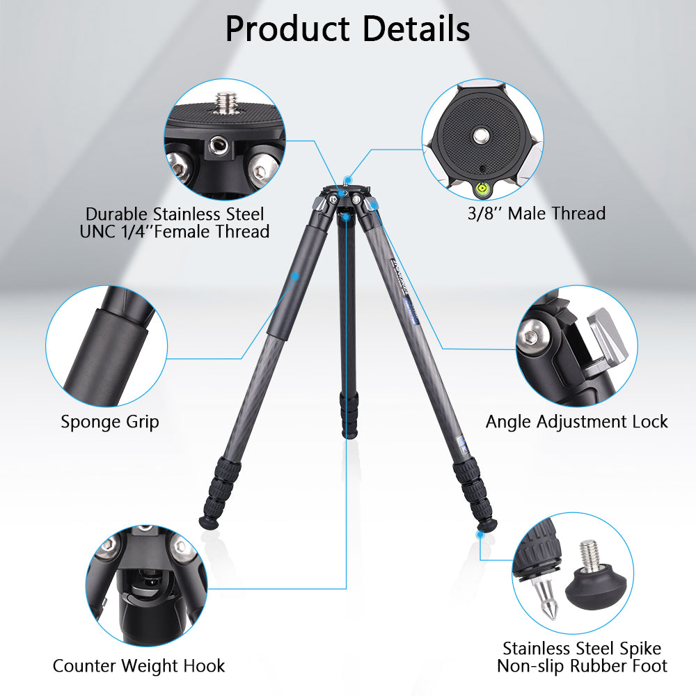 INNOREL CT284C Compact Carbon Fiber Tripod with Stone Bag