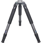 Black tripod with adjustable legs on a white background