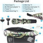 75mm bowl allen key stainless steel spike tripod bag tripod stone bag