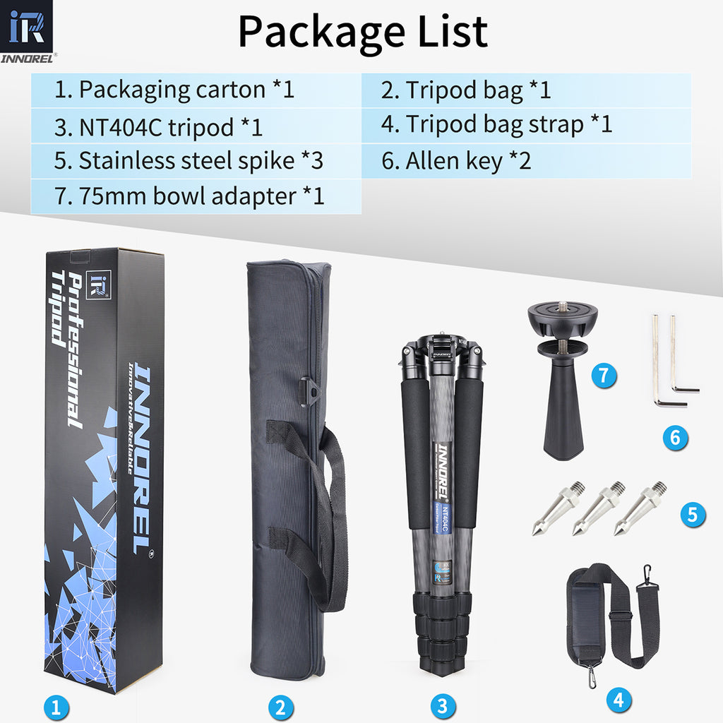 tripod bag allen key stainless steel spike 75mm bowl adapter tripod bag strap