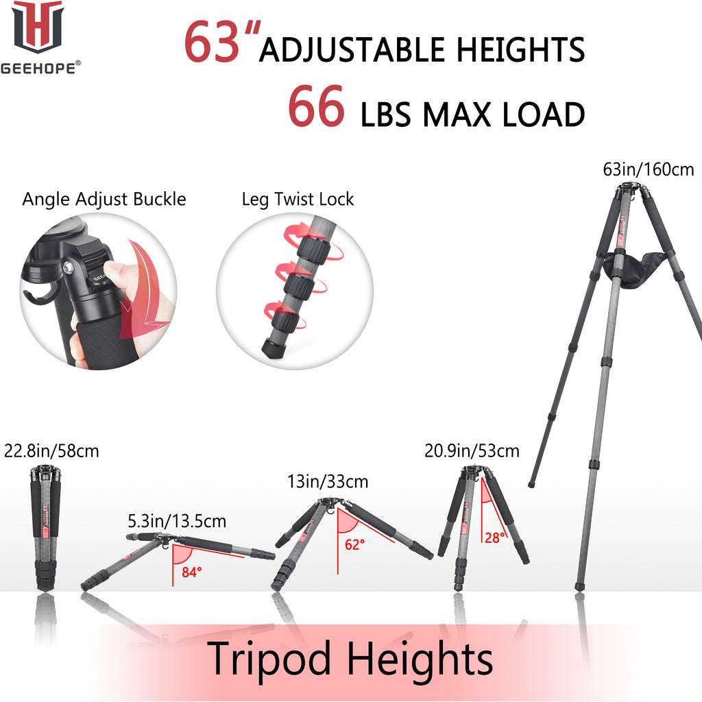 Clearance sale GEEHOPE B560C Professional Heavy Camera Tripod （Only Europe has inventory)