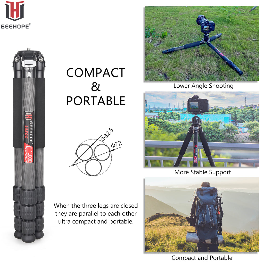 Clearance sale L330C Compact Carbon Fiber Tripod (Only Europe has inventory)