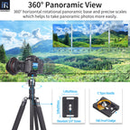 D34 ballhead design 360° horizontal rotational panoramic base and precise scales which helps to take panoramic photos easily 