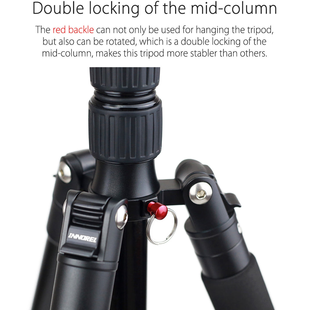 RT50 has a red backle to makes the tripod more stabler than others