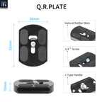 INNOREL E40 ballhead universal quick release plate with natural rubber mats C type handle 1/4in screw