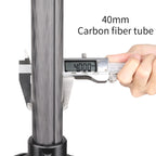 INNOREL ER40C 40mm carbon fiber center column tubes 10-layer construction 30kg load capacity for heavy duty tripod systems
