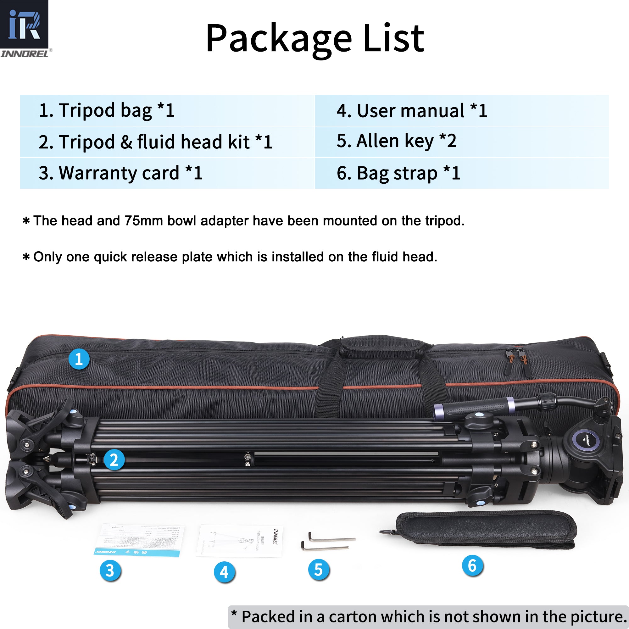 Usato INNOREL VT80 Kit Treppiede Video Professionale (Solo l'Europa ha disponibilità)