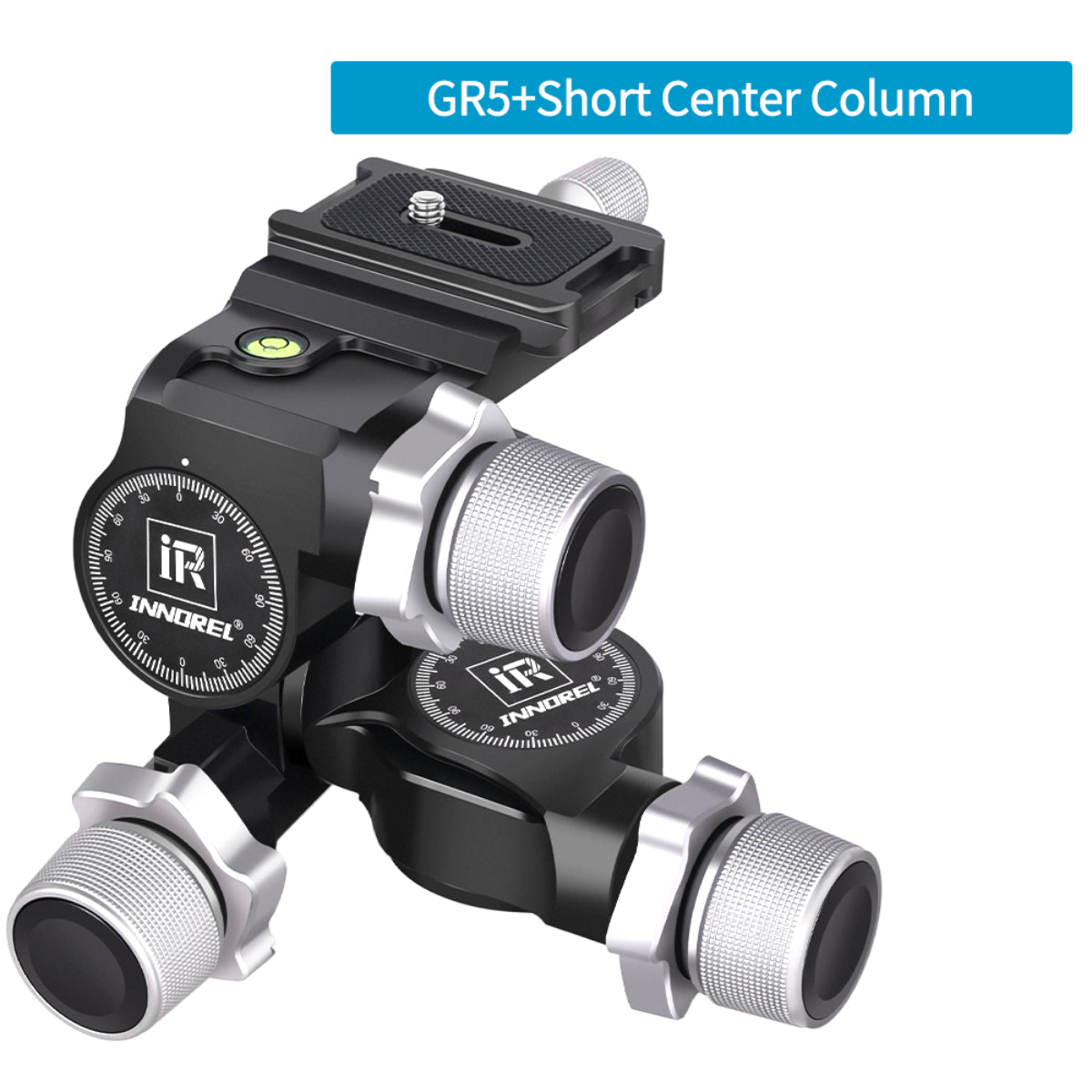 Aluminum Alloy 3 Way Geared Tripod Head INNOREL GR5