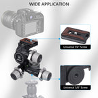 GR7 uses 1/4 "screws and 3/8" threaded holes, suitable for most cameras and tripods