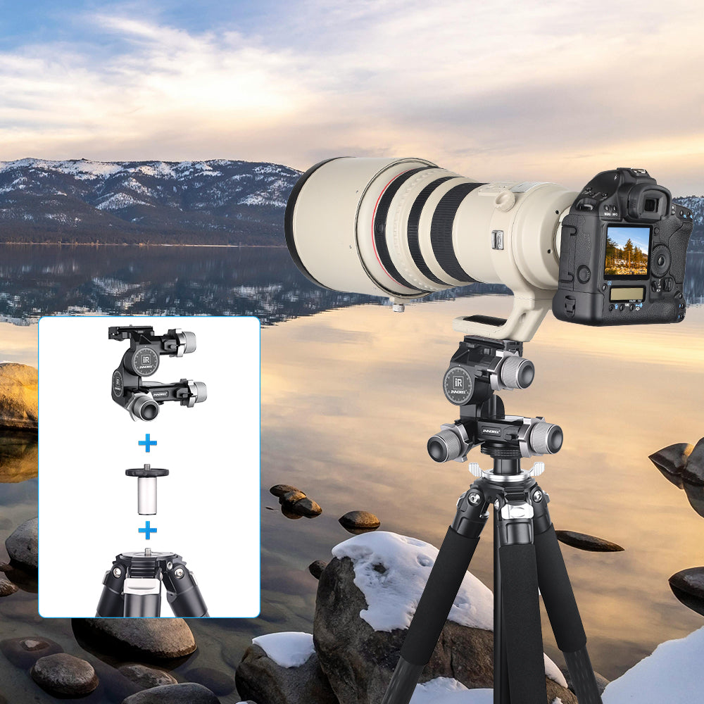 GR7 3 Way Geared Tripod Head and Short center pillar and tripod