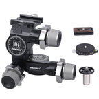 GR7 CNC Aluminum Alloy High Precision 3 Way Geared Tripod Head