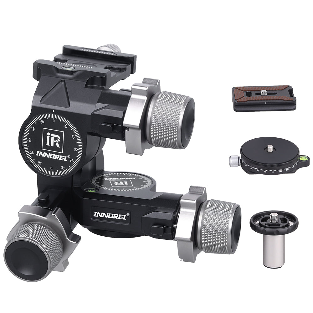 GR7 CNC Aluminum Alloy High Precision 3 Way Geared Tripod Head