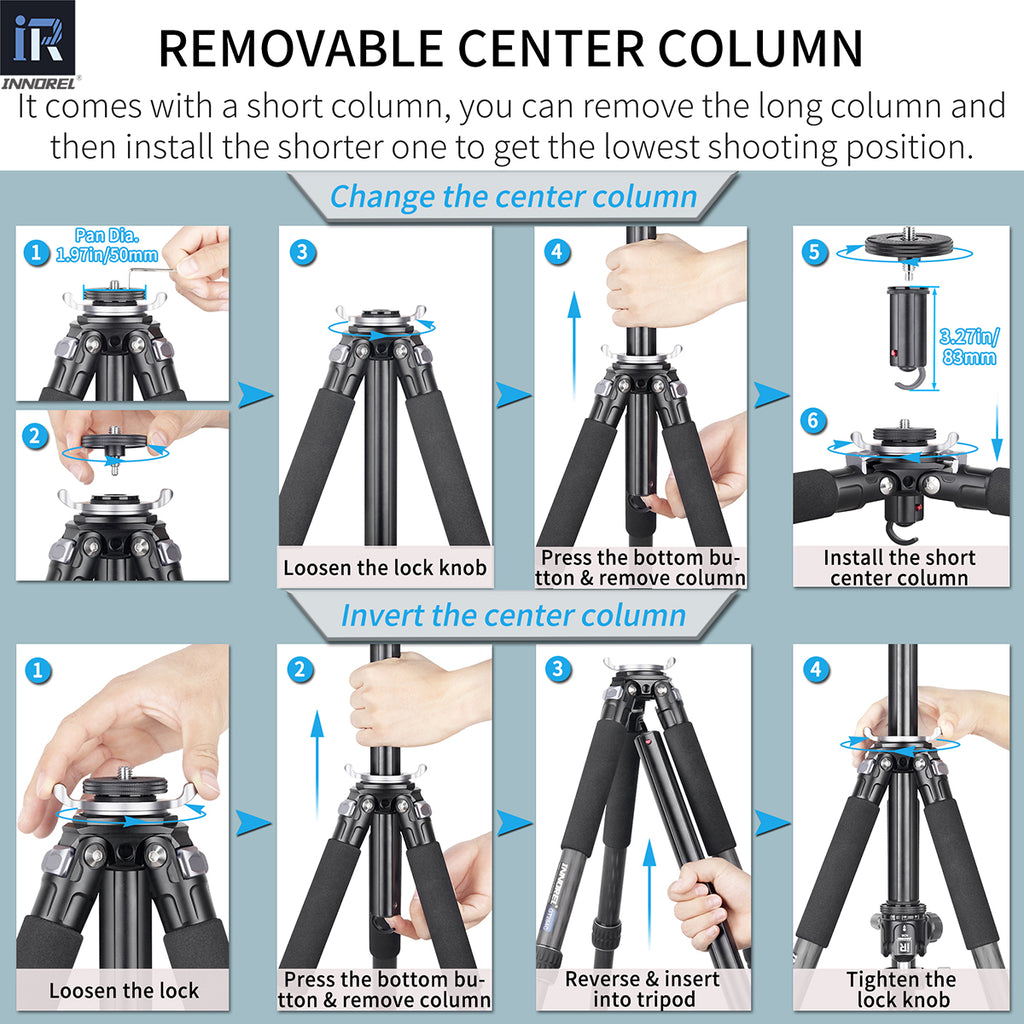 Remove GT284C long column and install the short column or invert the center colum
