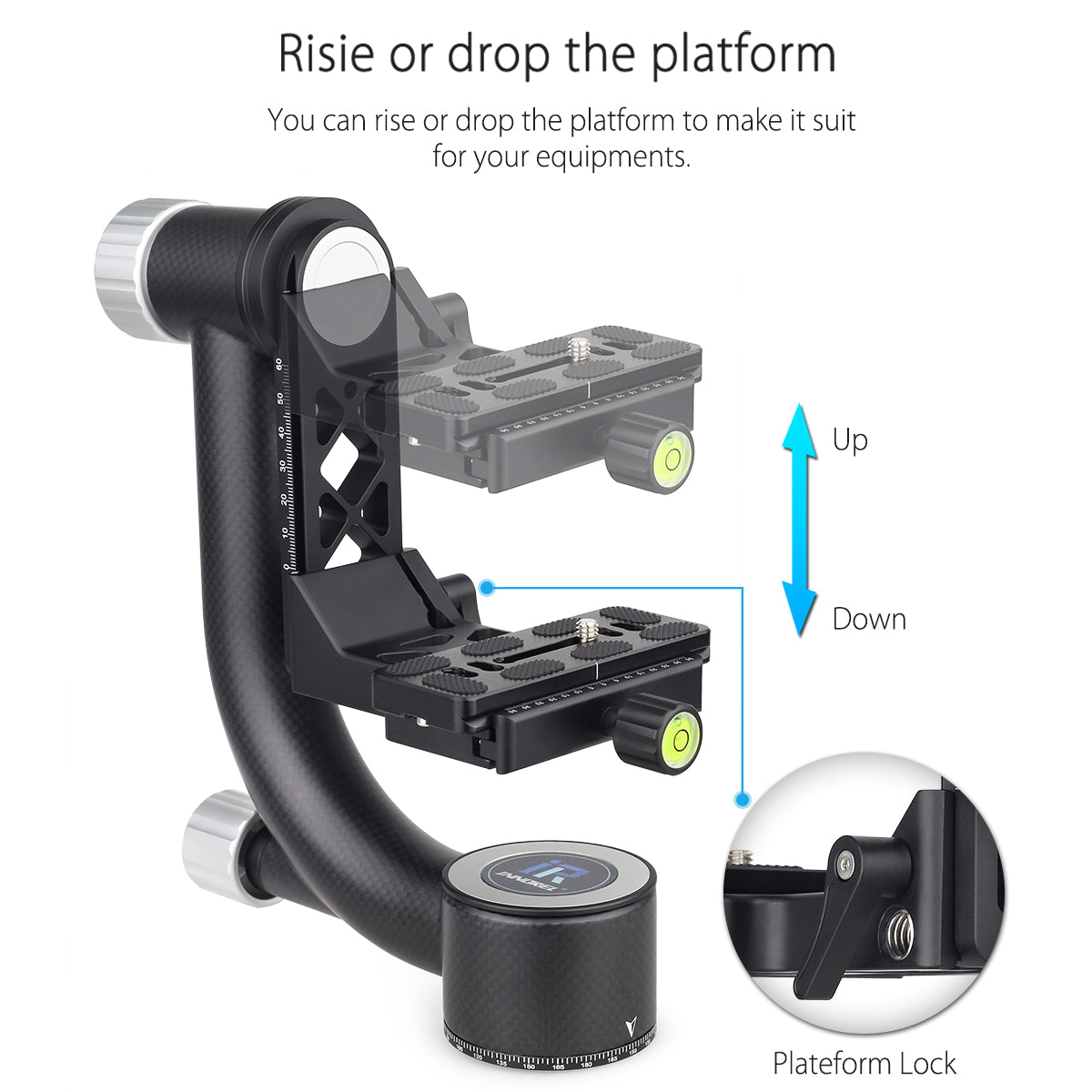 INNOREL CH5 Professional Gimbal Head Cantilever Tripod Head 360 Degree High Coverage Panoramic