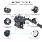 The H70 installation disk comes with 1/4 "&3/8" screws and a 3/8 "threaded hole at the bottom