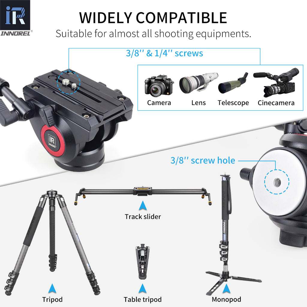 H80 with 3/8" & 1/4" screw,suitable for almost all shooting equipments