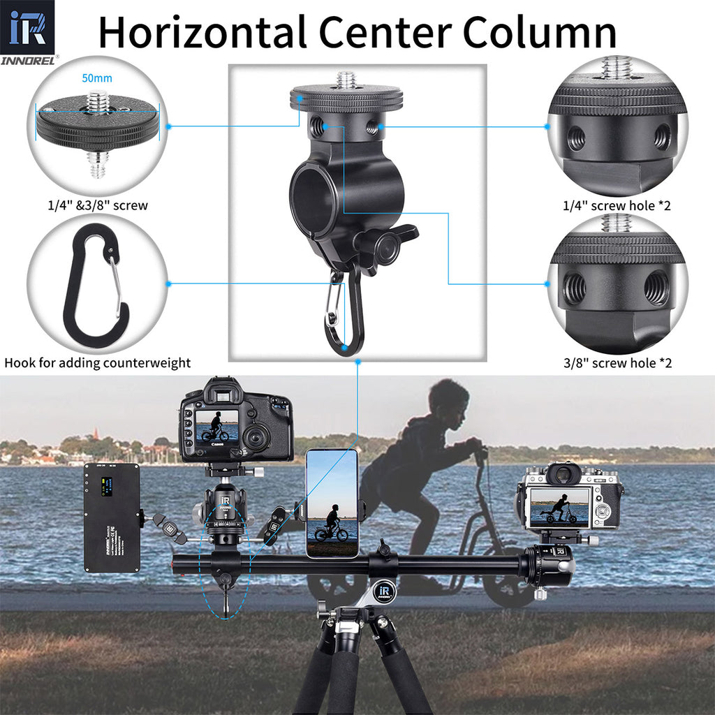 Horizontal center clumn hook