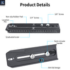 INNOREL 160mm Long Quick Release Plate Non-slip Rubber Pad Anti Fall Design Graduated Scale Location Pin