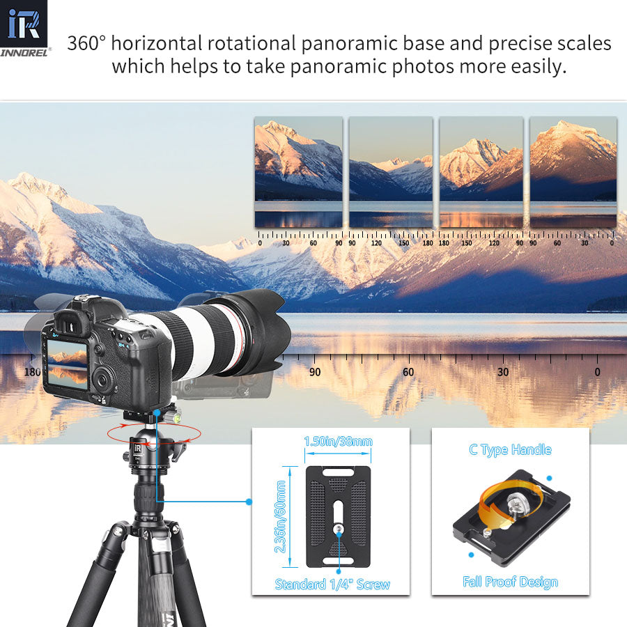 INNOREL 46mm Low Profile Double U Desin Ball Head D46
