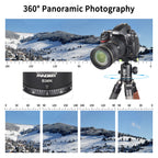 INNOREL B36N ballhead in use for 360-degree panoramic photography allowing smooth camera rotation for multi-shot panoramas