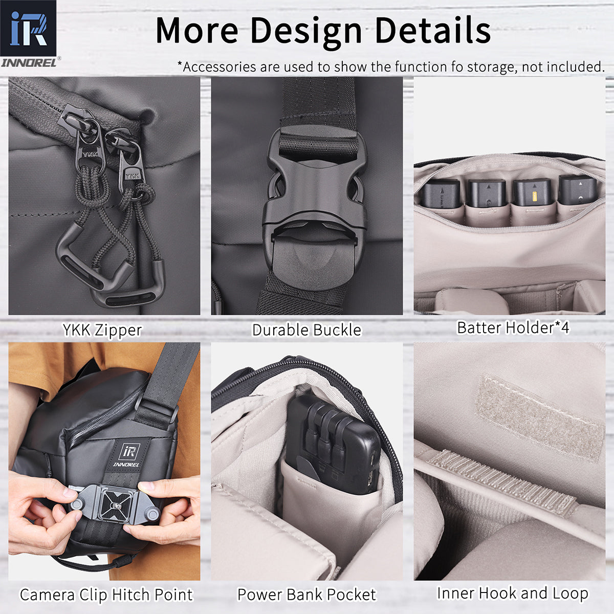 Design details and materials of CB0611 camera bag