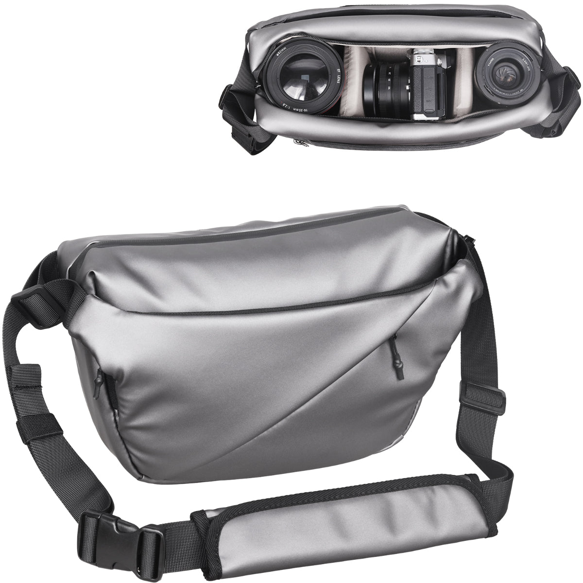 6L Silver Camera Sling Bag with Tripod Holder INNOREL CB0635
