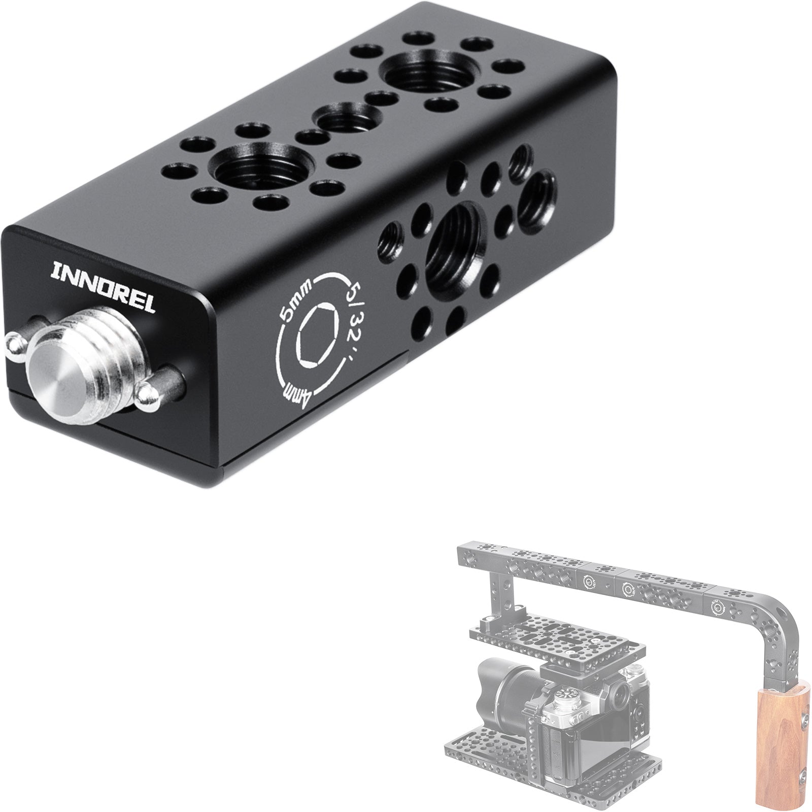 Cheese Grip Extension Bar for Camera Cage Frame Video Rig INNOREL CB2